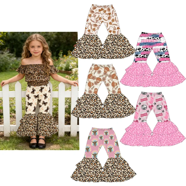 Bulk Wholesale Clothes Pajamas Baby Leopard Pink Zipper Printed Bamboo White-Label Manufac