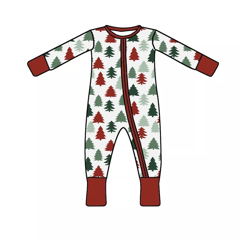 Printing Christmas Pattern Unisex Infant Jumpsuits Toddler Bodysuit Baby Rompers Milk Silk Bamboo Newborn Baby Clothes - Image 6