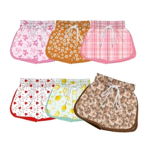 High Waist Custom Printing Kids Sport Shorts Soft Fabric Bummies Children Comfortable Pants