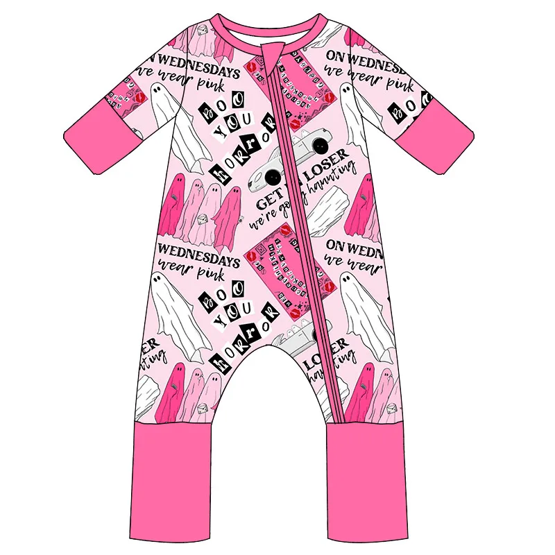 Trendy long-sleeve baby girl jumpsuit for newborns, perfect for B2B wholesale. Stylish, comfortable romper with fast shipping options.