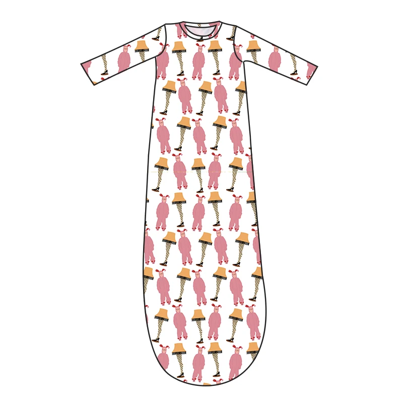 Wholesale bamboo family pajamas and matching summer dresses with custom printing, perfect for businesses seeking sustainable and stylish bulk products.