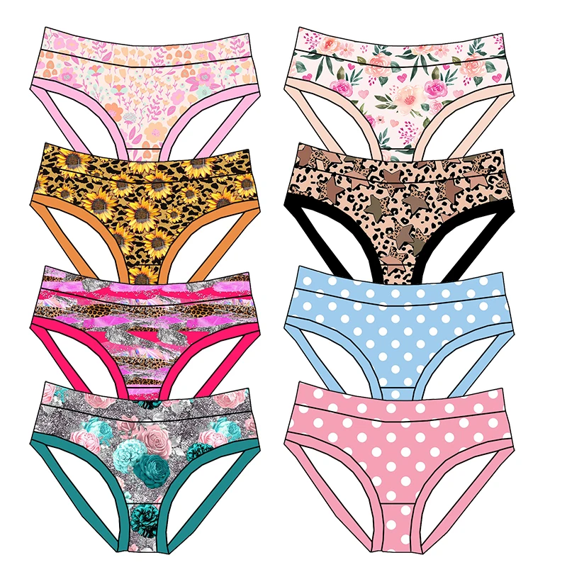 Trendy Kids Clothing Customization Comfortable Kids Panties Lovely Aged 0-16 Years Baby Girls Bamboo Underwears