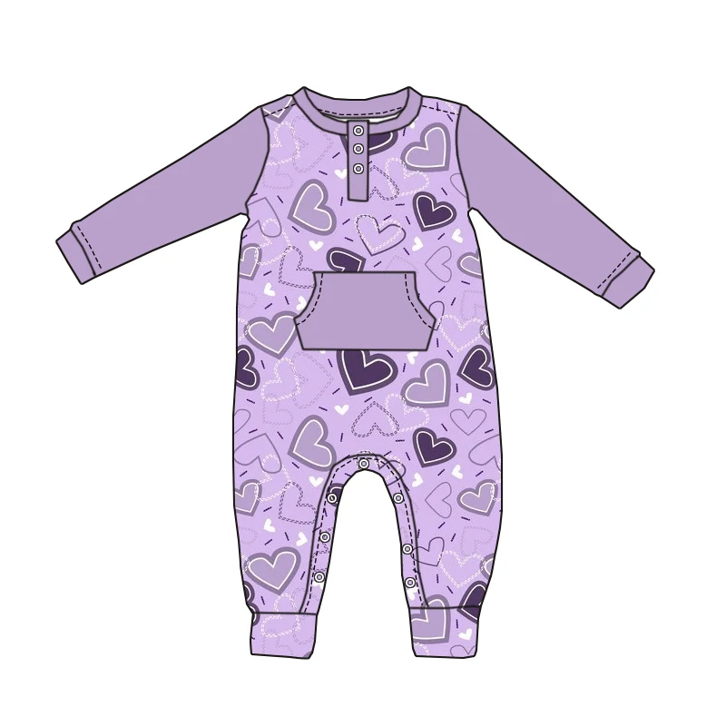 Newly Arrived Bamboo Children's Long-sleeved Jumpsuit High-quality Baby Jumpsuit with Buttons and Pockets on the Chest - Image 5