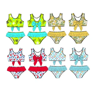 2025 Manufacturer's Casual Print Girls Swimsuit Wholesale Beachwear Children Waterproof Breathable Eco-Friendly Quick Dry