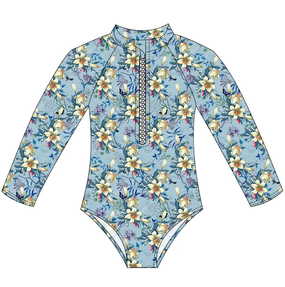 Hot Selling Baby Girl One Piece Swimwear Top Custom Printing Cute Style for Summer Beach Wear - Image 2