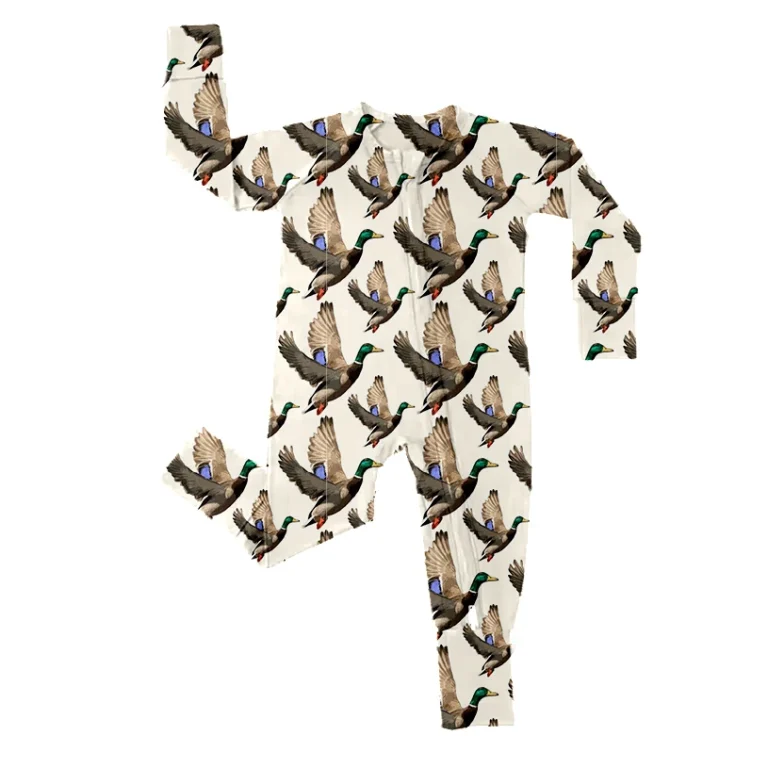 Bespoke In- Stock Various Print Bamboo Baby Pajamas Private Label Service Suppliers: Curat