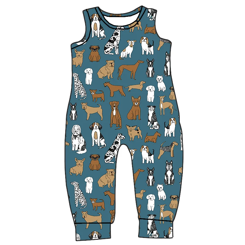 New Arrival Boys Clothing Custom Design Sleeveless Cute Style Stretchy Fabric One Piece tank Boys Romper - Image 6
