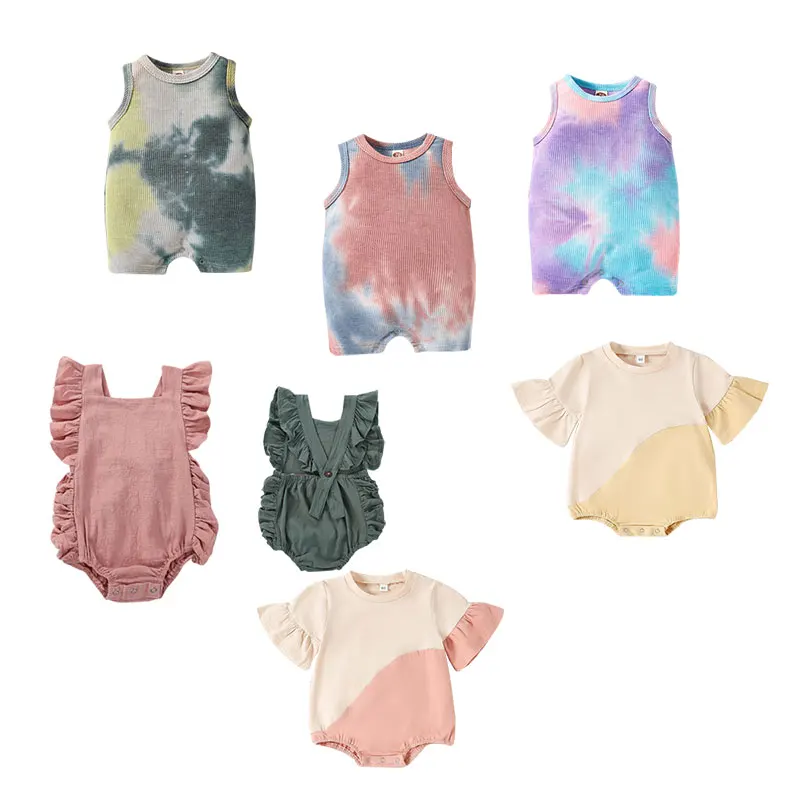 Wholesale 0-16Y Baby Romper Short Sleeve Romper Newborn Baby Girls' Kids Rompers Outfits Jumpsuit Clothes