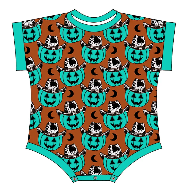 New Arrival Short Sleeve Baby Romper Loose Style Round Neck Soft Halloween Print Girl Jumpsuit Summer Fall Kids Clothing - Image 5