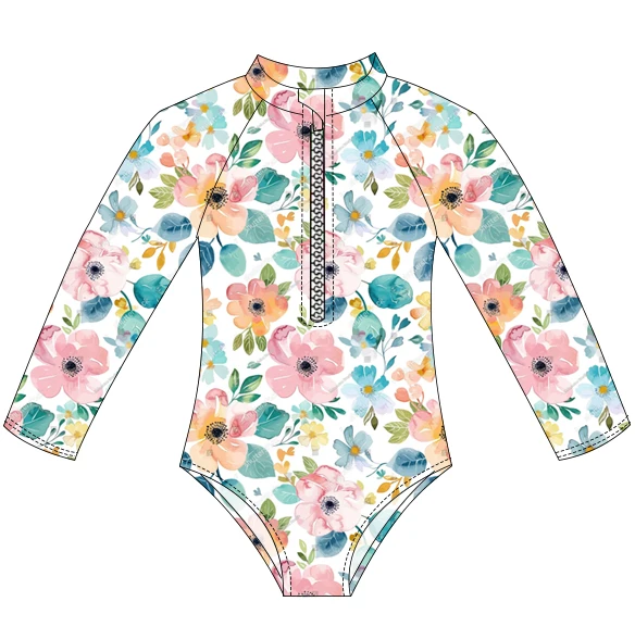 Hot Selling Baby Girl One Piece Swimwear Top Custom Printing Cute Style for Summer Beach Wear - Image 5