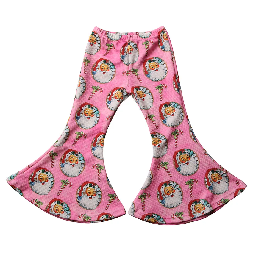 New Arrival Child Cartoon Beauty Print Bell Bottoms Fall Flared Pants Trousers Christmas Painting Baby Girl Pant - Image 4