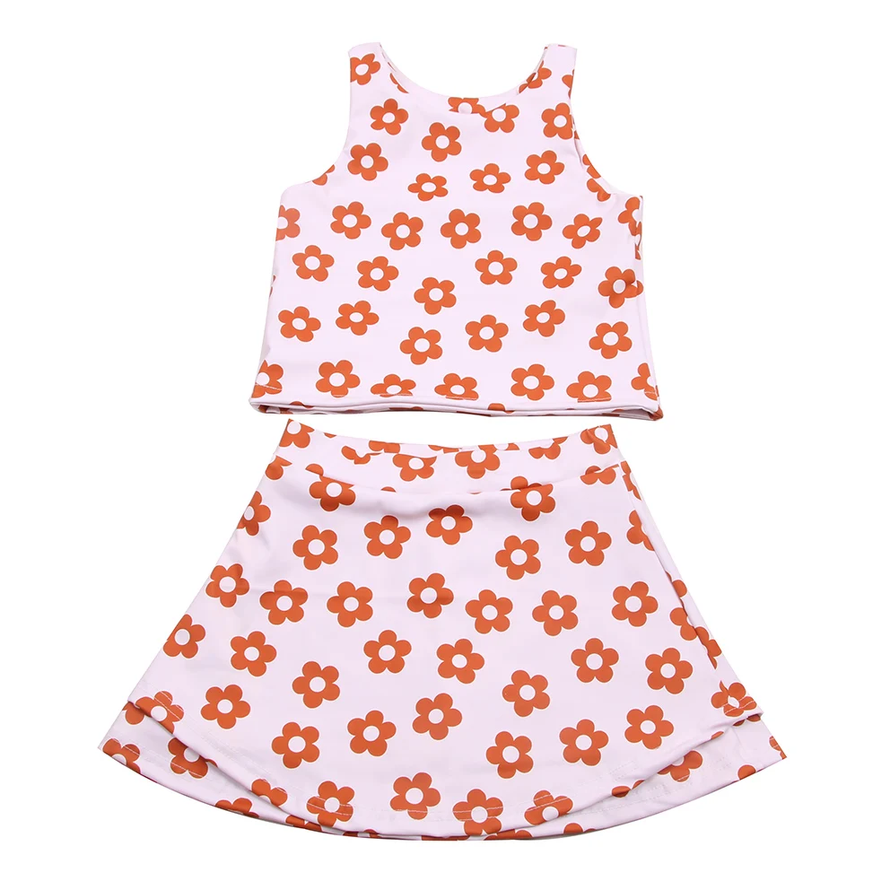 New Arrival Boutique Baby Girls Floral Shorts Yoga Outfit 2 Piece Set Breathable Elastic Waist Custom Printed Princess Active - Image 2