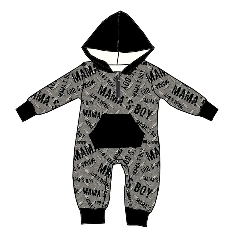 New Arrival Soft Custom Bamboo Baby Pajamas Sleeper Long Sleeves Baby Girls Zipper Hoodie Romper - Image 3