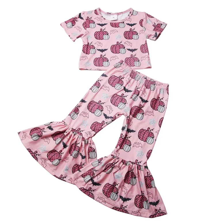 Seamless Baby Clothes Set 2 Pieces Pants Children Clothing Girls Sleepwear Kids Night Suit