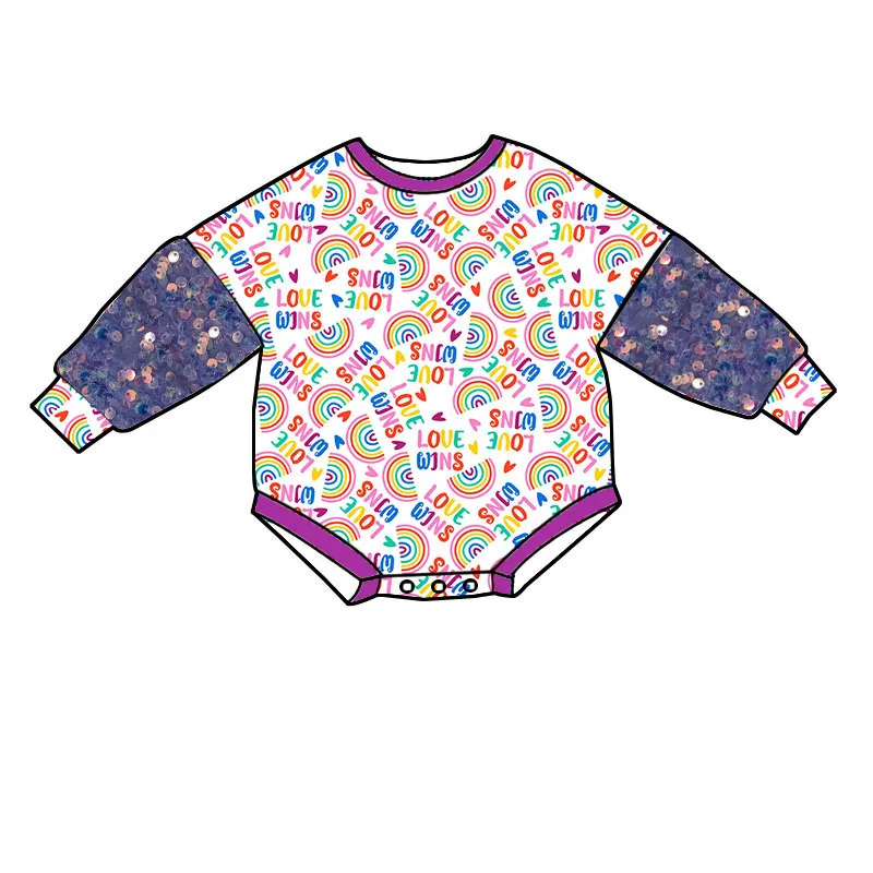 Factory Wholesale Christmas Fashion Sequin Sleeve Comfortable Baby Long Sleeve Romper Toddler Onesie Baby Girl Jumpsuit - Image 5