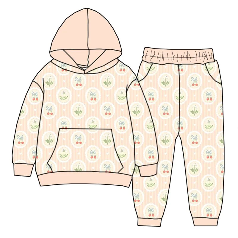 Fashion Custom Wholesale Boys Long-sleeved Hoodie Two-piece Set Children Jogger Pants Everyday and Holiday Casual Wear - Image 4