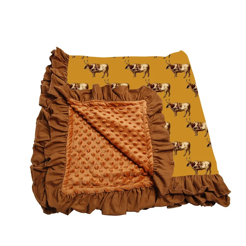 Wholesale Double Layer Baby Soft Minky Dot Receiving Blanket Velvet Plush Reversible Blanket for Newborns and Toddlers - Image 3