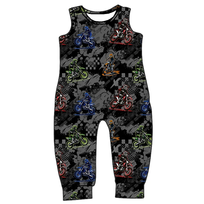 New Arrival Boys Clothing Custom Design Sleeveless Cute Style Stretchy Fabric One Piece tank Boys Romper - Image 5