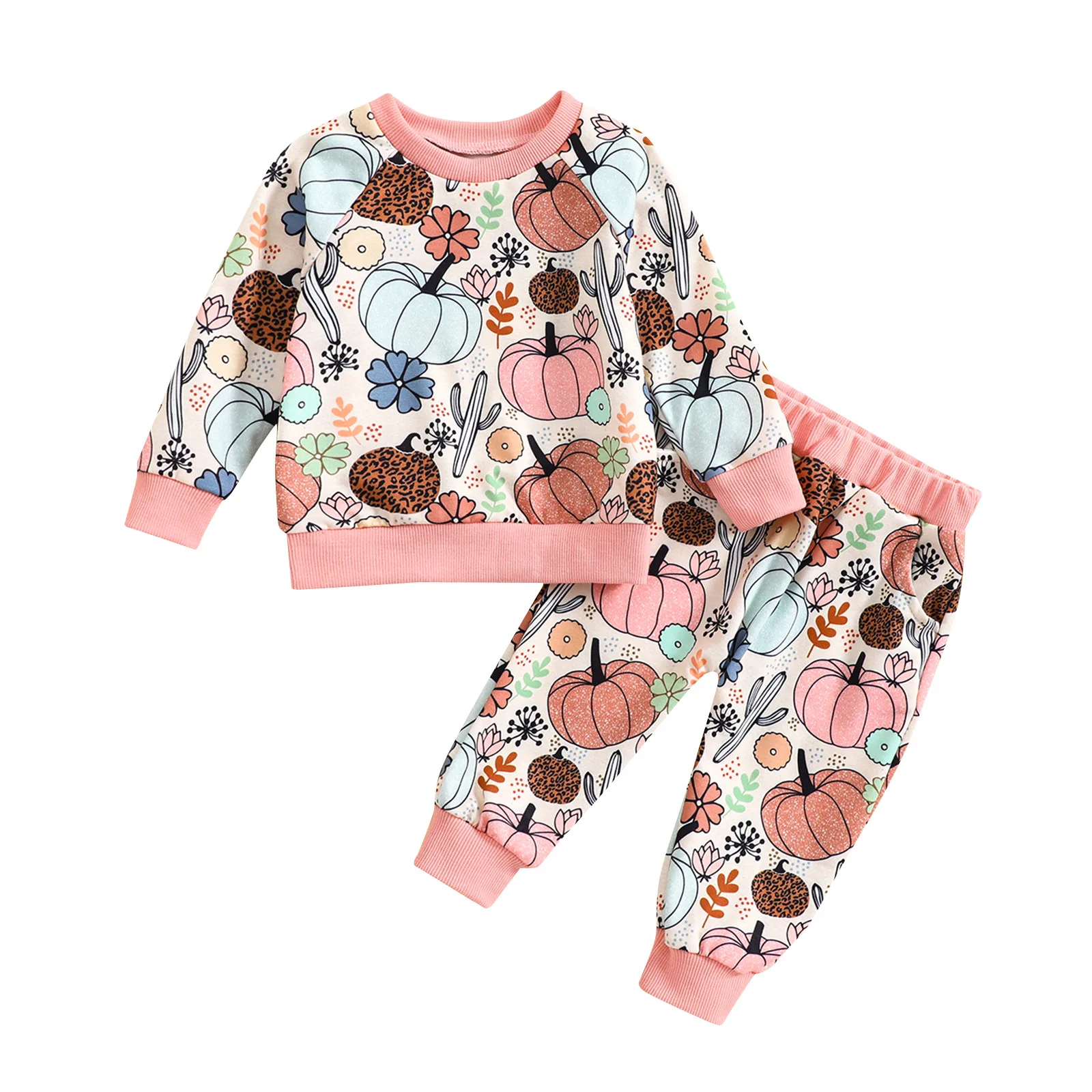 2023 Milk Silk Fabric Boy Girl Sleep Wear Kids Long Sleeve Long Pant 2 Pieces Outfits Fall Winter Baby Pajamas - Image 3