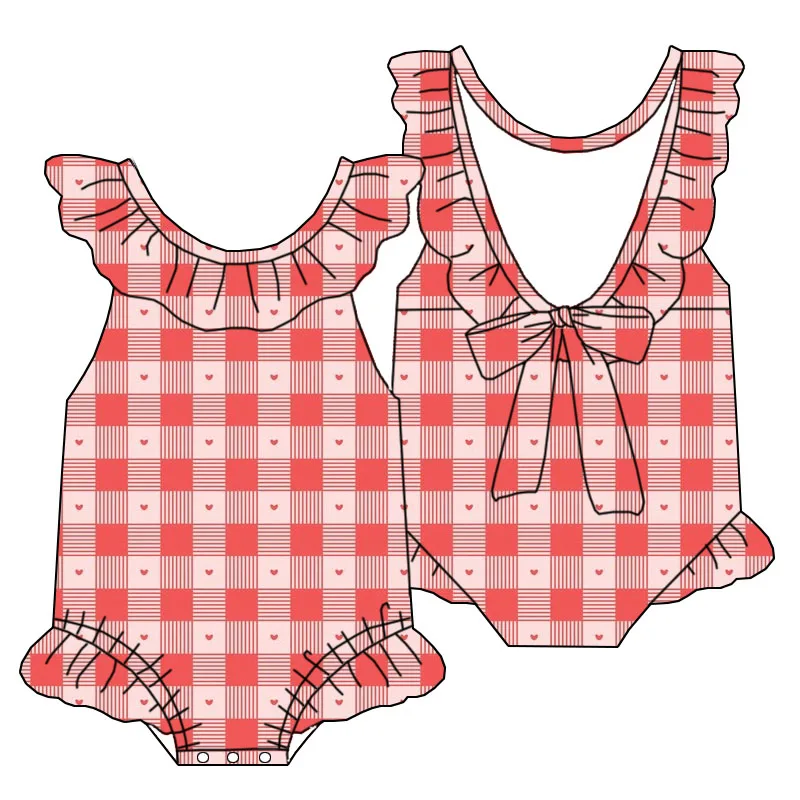 Summer Girls' Beach Custom-made Swimsuits with Built-in Sun protection - High-quality Children's Swimming Suits - Image 6