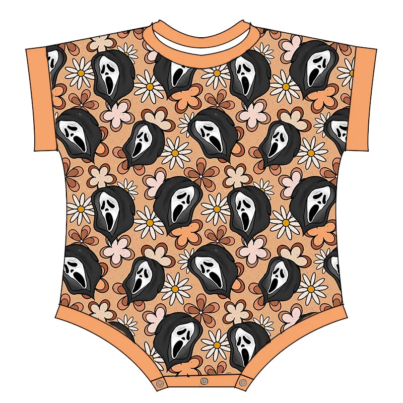New Arrival Short Sleeve Baby Romper Loose Style Round Neck Soft Halloween Print Girl Jumpsuit Summer Fall Kids Clothing - Image 2