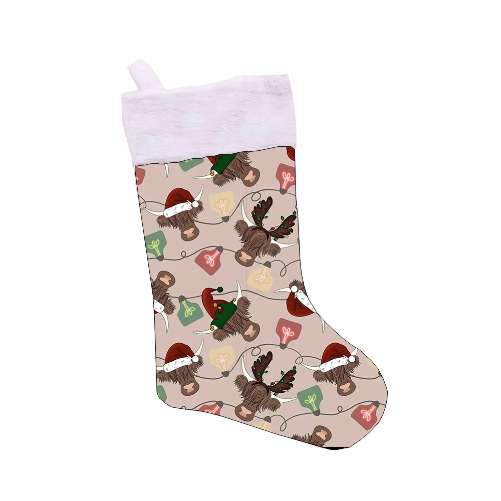 Hot Sale Custom Print Christmas Stocking Kids Christmas Tree Hangings Socks Gift Package Christmas Decorative Socks - Image 4