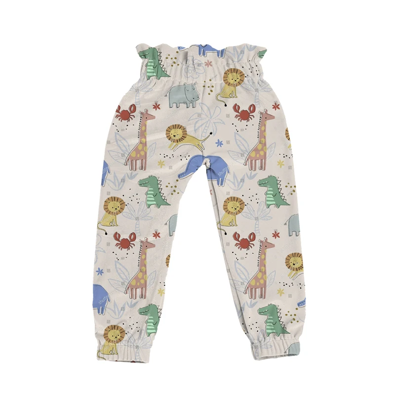 Hot Selling Custom Prints Children Clothes Baby Ruffle Pants Comfortable Velvet Fabric Pants - Image 5