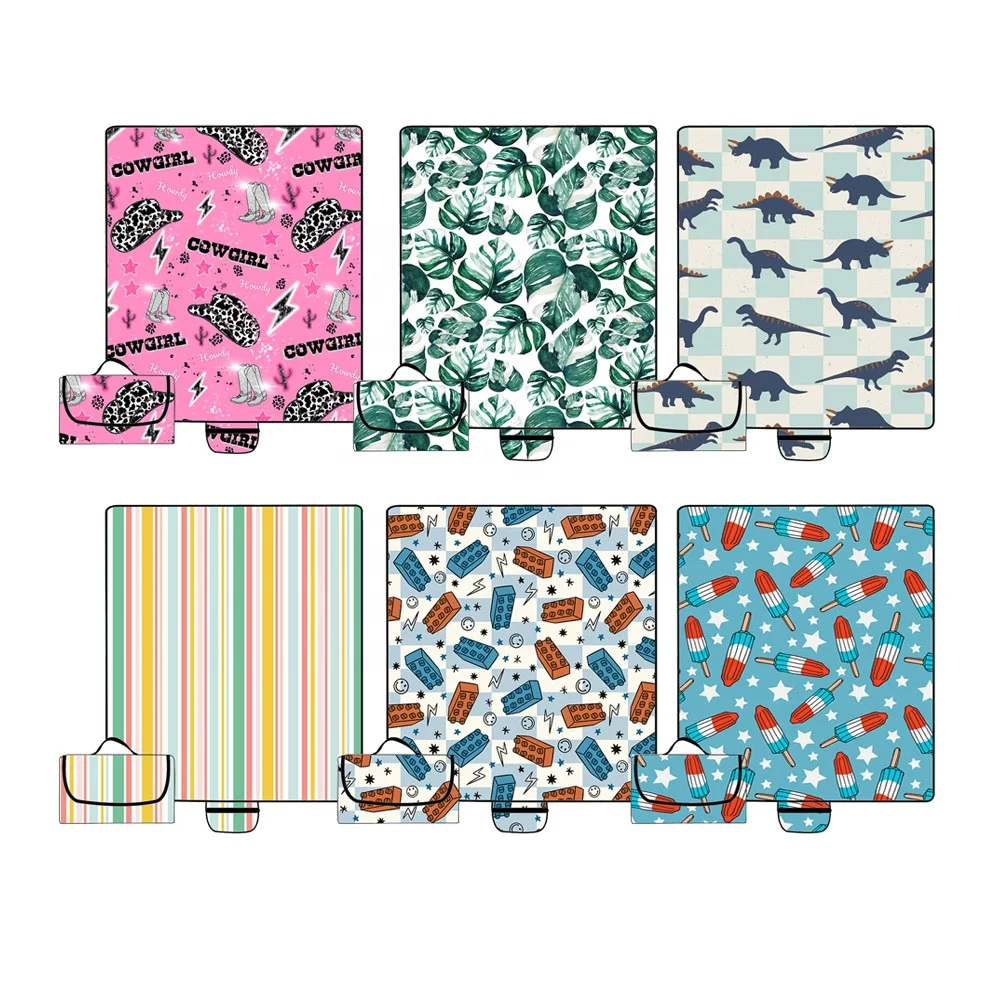 New Arrival Custom Print Oxford Fabric Outdoor Picnic Mat Portable Camping Waterproof Picnic Mat