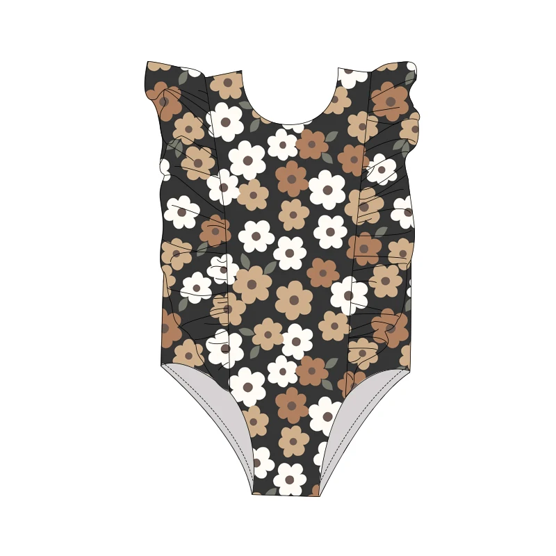 Wholesale bamboo print pajamas for babies – long-sleeve zippy rompers with custom designs, perfect for B2B bulk orders.