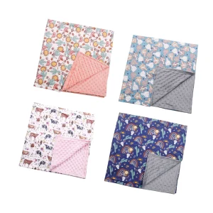Wholesale Low MOQ Customized Printing Wholesale Baby Blanket Comfortable and Breathable Baby Blanket Super Soft
