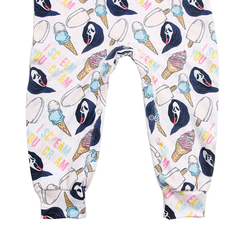 Wholesale Halloween Newborn Toddler Custom Milk Silk Pajamas Short Sleeve Romper Bottom Snap Infant Baby Clothes Jumpsuit Romper - Image 3