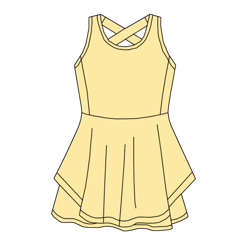 New Arrivals of Summer Sleeveless Dress for Girls, Custom-made in Various Colors, Suitable for Sports, Tennis and Yoga. - Image 2