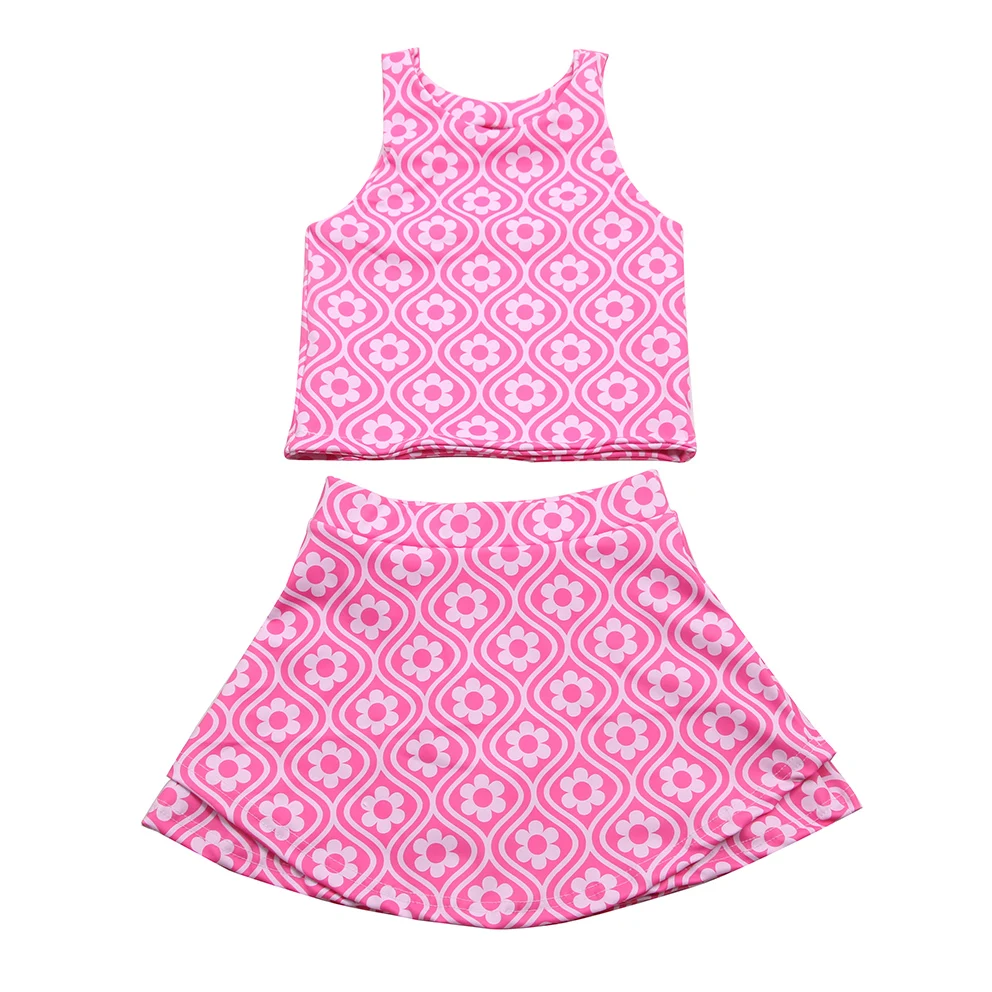 New Arrival Boutique Baby Girls Floral Shorts Yoga Outfit 2 Piece Set Breathable Elastic Waist Custom Printed Princess Active - Image 4