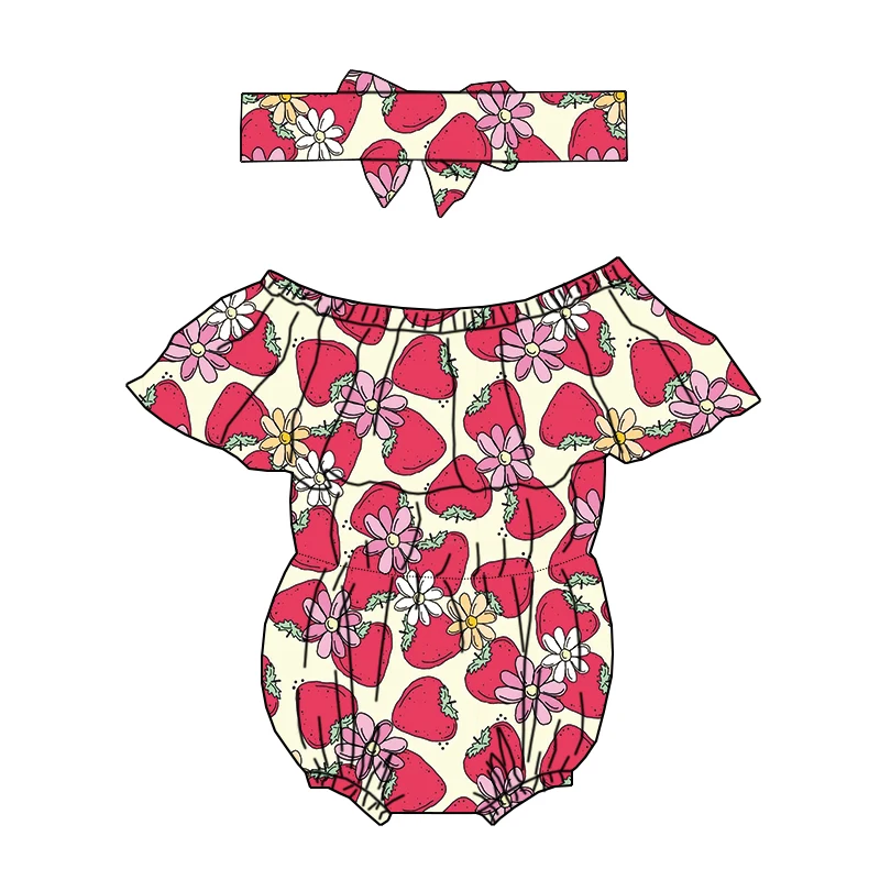 Premium Children's Summer Lace Jumpsuits and Custom-made Bow Hair Bands with Cute and Comfortable Patterns Children's Jumpsuits - Image 4