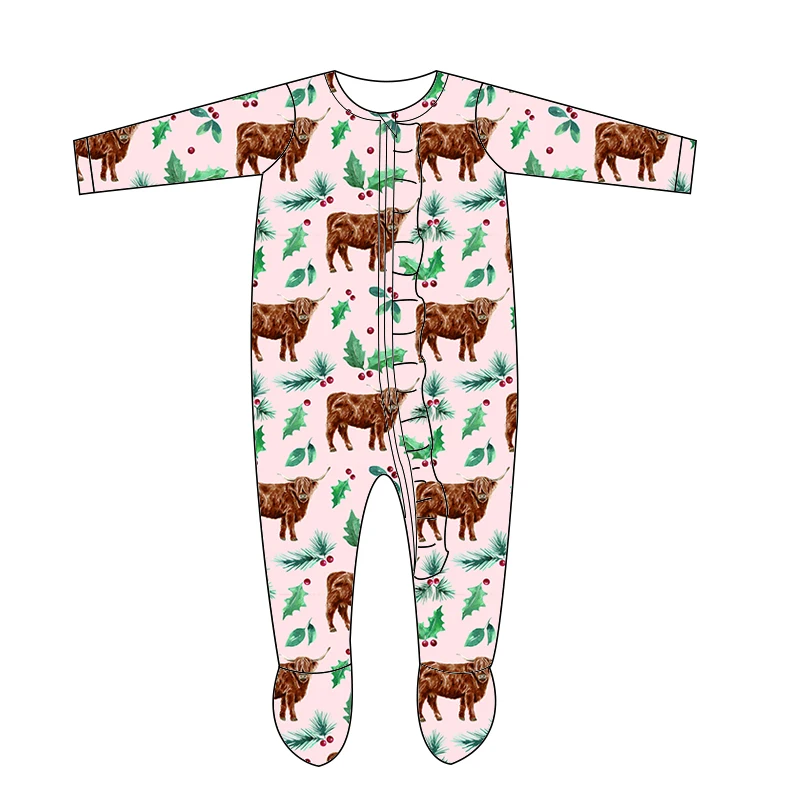 Custom Newborn Infant Boys Girls Clothes Christmas Long Sleeve Cover Your Feet Baby Romper Unisex Sleepwear Romper Baby Jumpsuit - Image 6