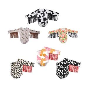 New Born Baby Clothes Teen Girls Clothing Fringed Baby Rompers and onesies Dungarees for Kids