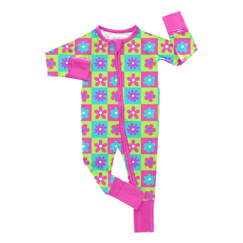 Eco-friendly custom baby pajamas made from bamboo fabric, perfect for B2B wholesale buyers seeking sustainable and soft infant apparel.