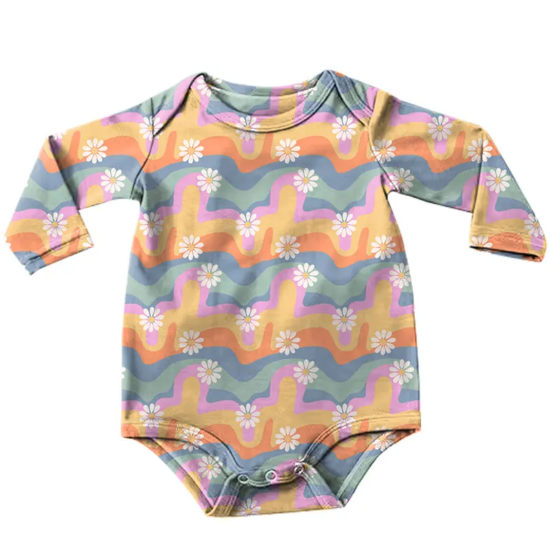 New Arrival Unisex Toddler Baby Boy Girl Long Sleeve Romper Bodysuit Bottom Snap Design Custom Infants Jumpsuit - Image 4