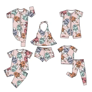 Custom Bamboo Viscose New Born Rompers Clothes Zipper Long Sleeve Toddler Kid Pajamas Boutique Outfit