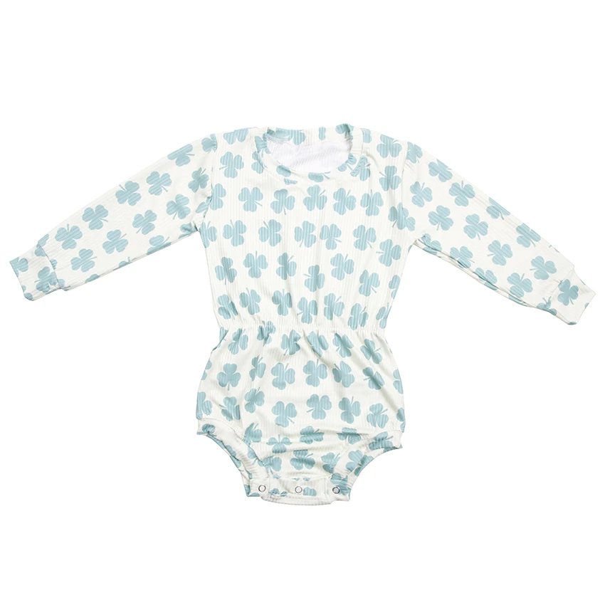 High Quality Kids Baby Printing Romper Children Long Sleeve Clothes Soft Baby Ribbed Fabric Romper - Image 5