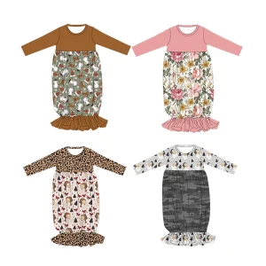 Custom Christmas Newborn Baby Long Sleeve Sleepwear Baby Cute Sleeping Bag Strapping Design Infant Swaddling Clothes