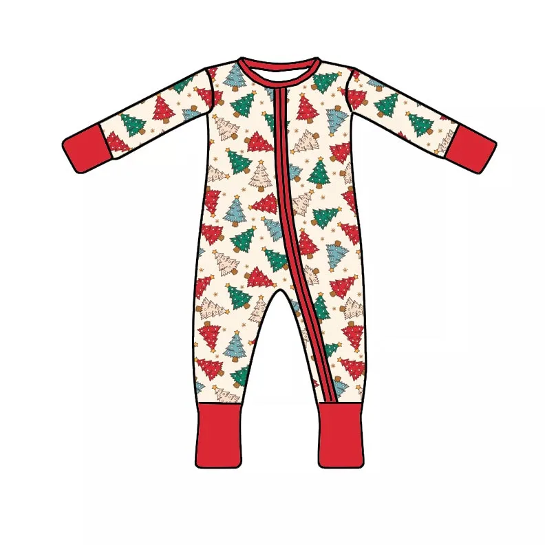 Wholesale bamboo family Christmas pajamas with wide waistband - soft, sustainable, and perfect for retailers seeking eco-friendly holiday apparel.