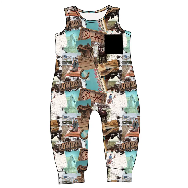 Summer Custom Logo Design Baby Sleeveless Comfortable Rompers Newborn Boys Cool Jumpsuit Toddler Baby Clothes - Image 4