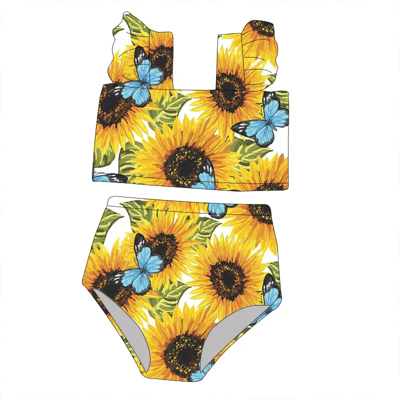 Stylish bamboo ruffle shorts by And Me Mama, perfect for B2B wholesale buyers seeking eco-friendly and trendy kids' clothing.