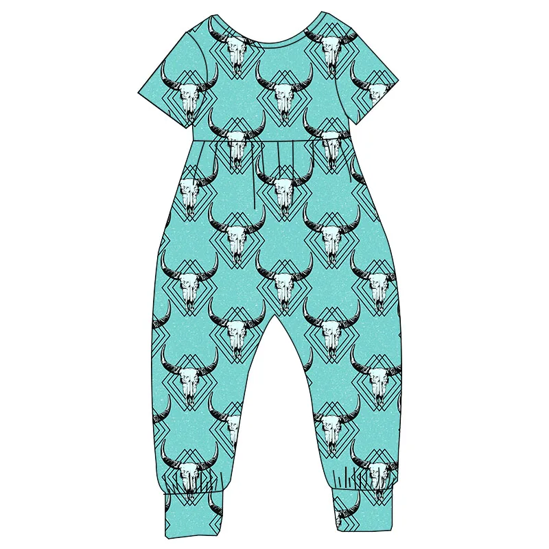 Factory Made Little Girl Short Sleeve Romper Custom Print Soft Fabric Baby Jumpsuit Summer Casual Wear Kids Boutique Clothing - Image 4