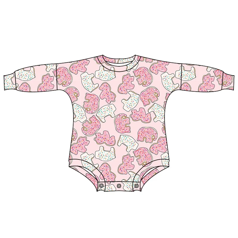 2023 Western Loose Style Newborn Baby One Piece Romper Long Sleeve Soft Milk Silk Fabric Autumn Girl Leotard Jumpsuit - Image 5