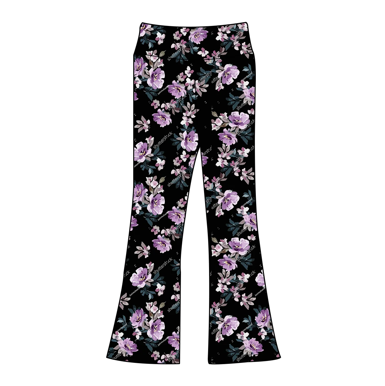 2026 New Arrival Girls Elastic High - Waisted Custom Printing Flare Pants Kids Casual Sporty Stylish Bell Bottoms for Daily Wear - Image 3