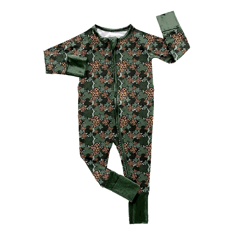 Wholesale customized bamboo family pajamas with matching summer prints, perfect for businesses seeking eco-friendly, stylish bulk apparel options.