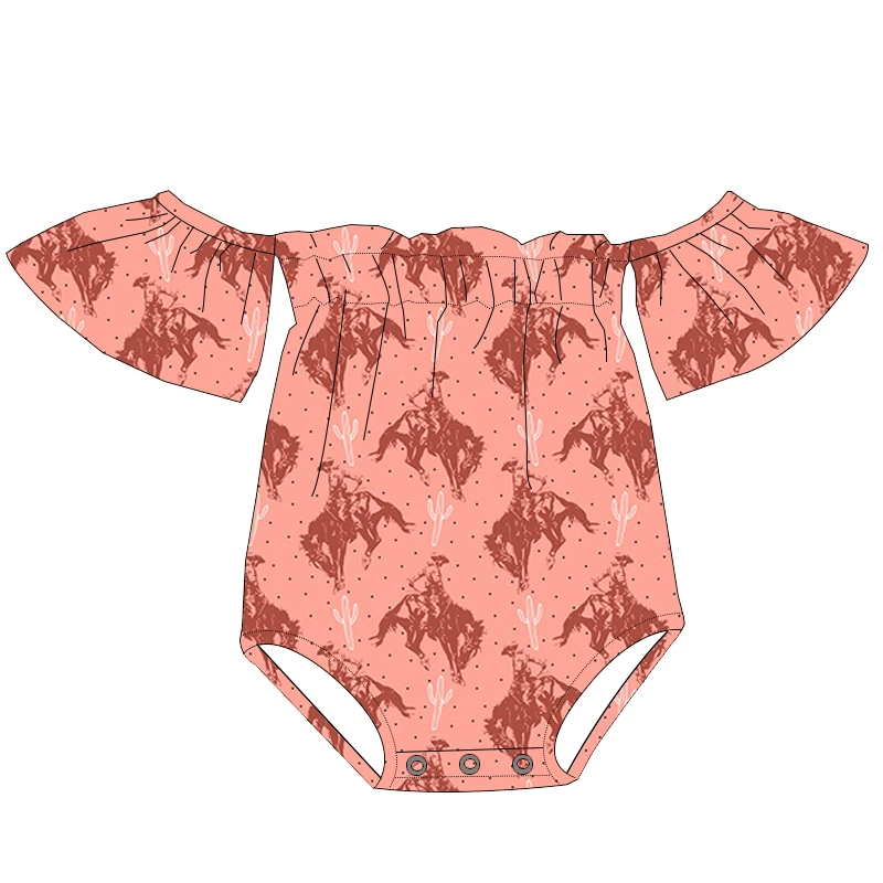 Trending Milk Silk Fabric Off Shoulder Design Snap Baby Leotard One Piece Summer Fall Girl Bodysuit - Image 5