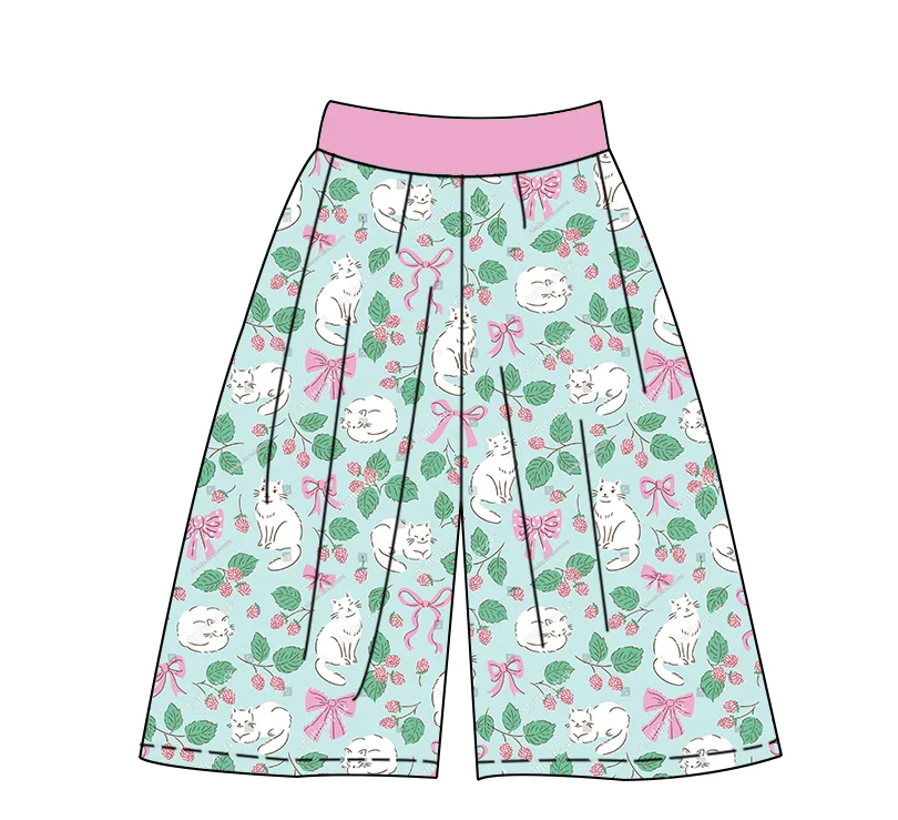 Best Seller Little Girls Cloud-Soft Wide-Leg Pants Low MOQ Toddler Adorable Comfortable Long Pants for Daily Wear - Image 5